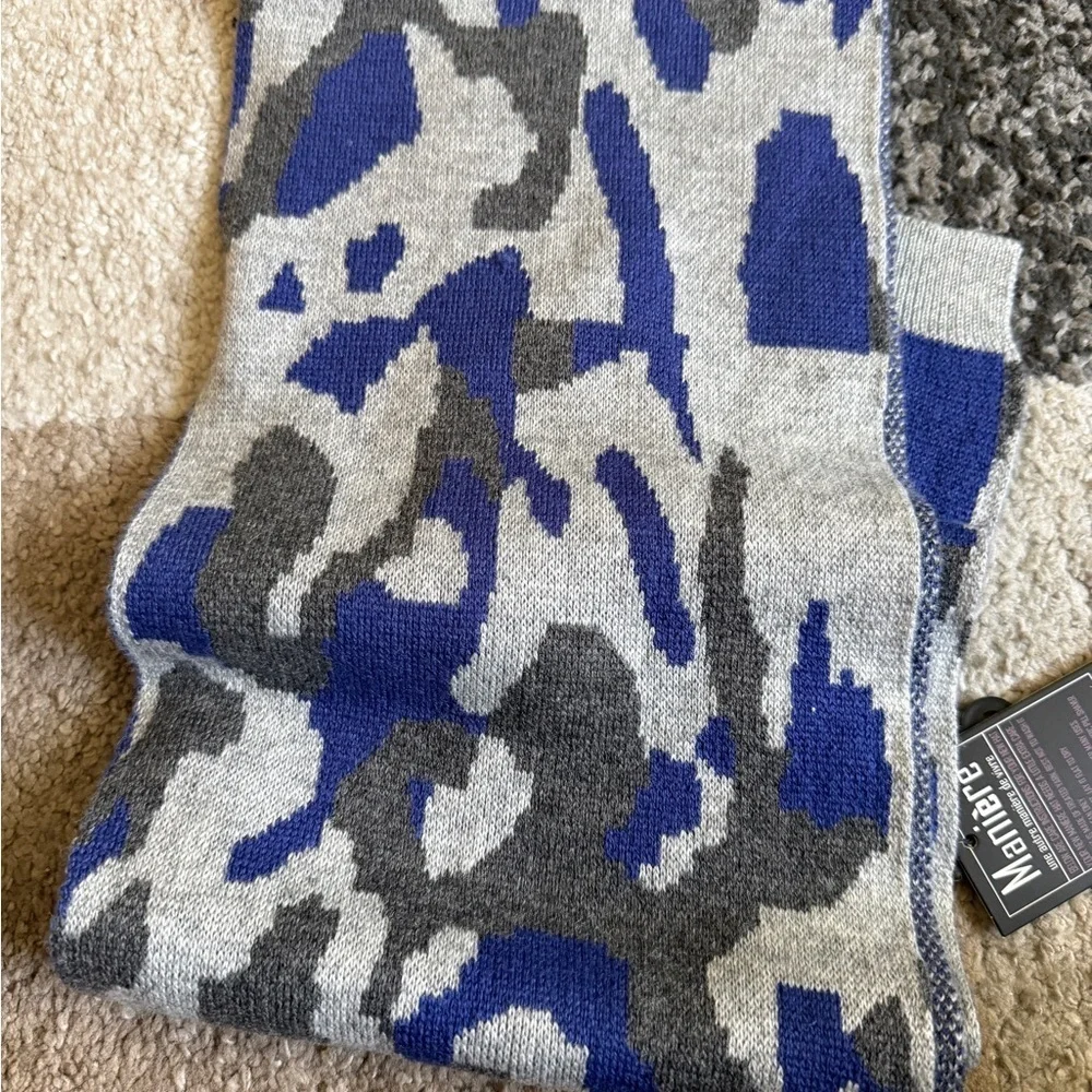 Maniere De Voir Blue and Gray women’s Scarf- Brand New